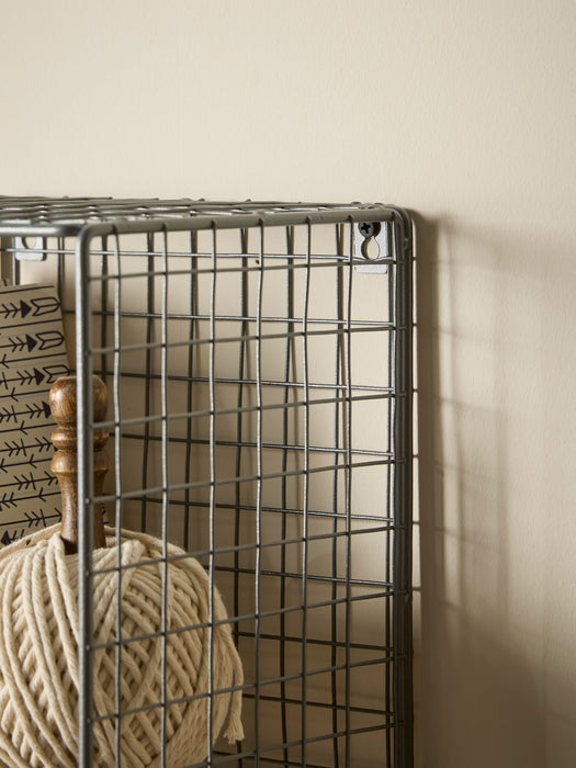 Small Wire Shelf Unit - Grey