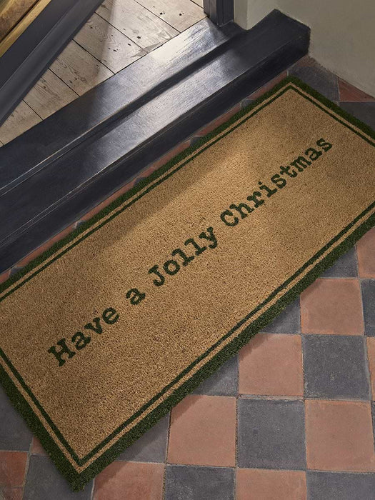 Have a Jolly Christmas Doormat - Double - Green