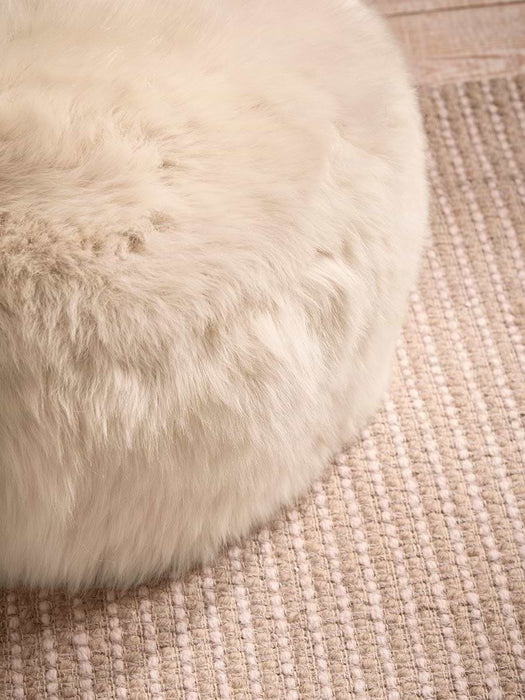 Sumptuous Sheepskin Perch Footstool - Natural