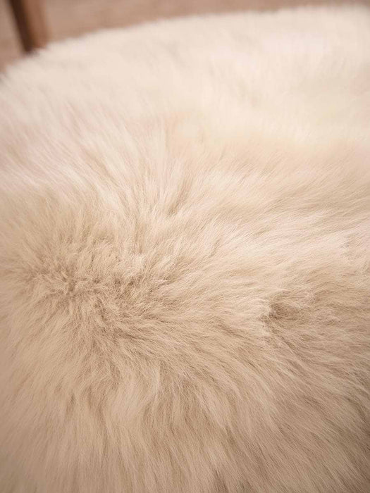 Sumptuous Sheepskin Perch Footstool - Natural
