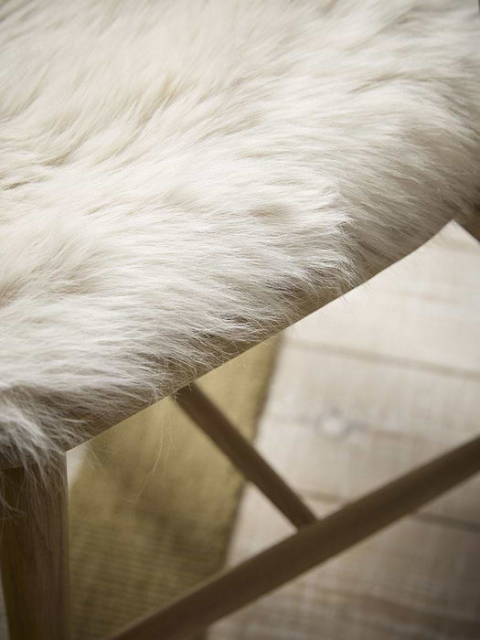 Sumptuous Sheepskin Square Seat Pad - Natural