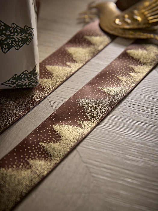 Festive Forest Ribbon - Clove 10m