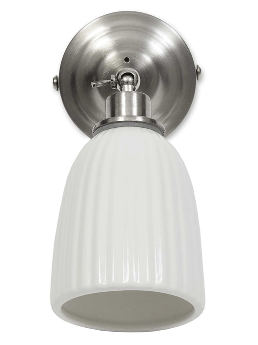 Fluted Ceramic Bathroom Light