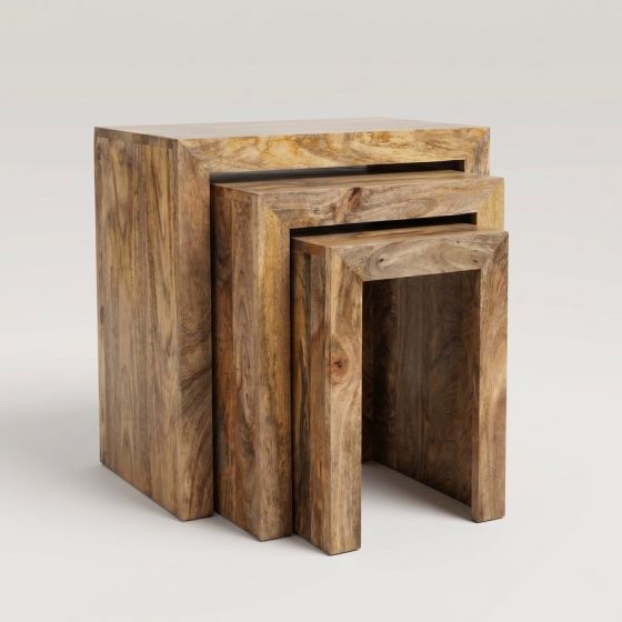 Acre & Artisan Light Solid Wood Chunky Nest