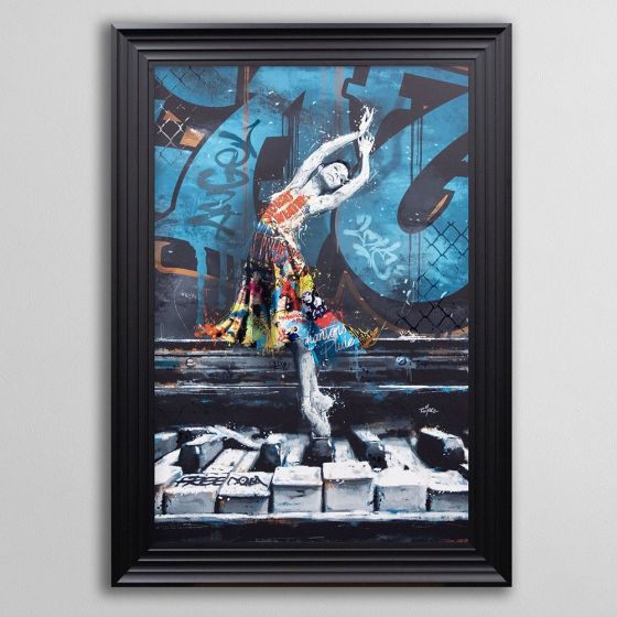 Acre & Artisan Graffiti Framed Art Ballerina