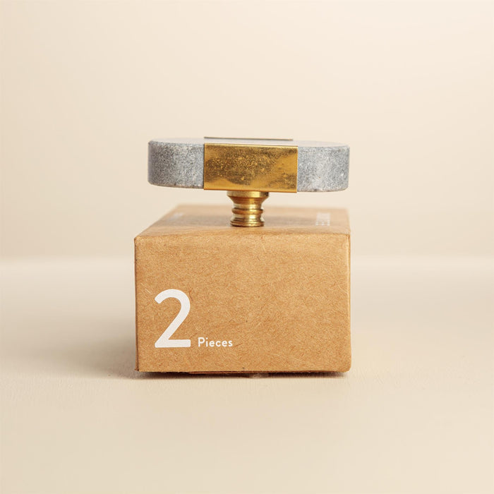 Ruhi Blue Stone Brass Drawer Knobs