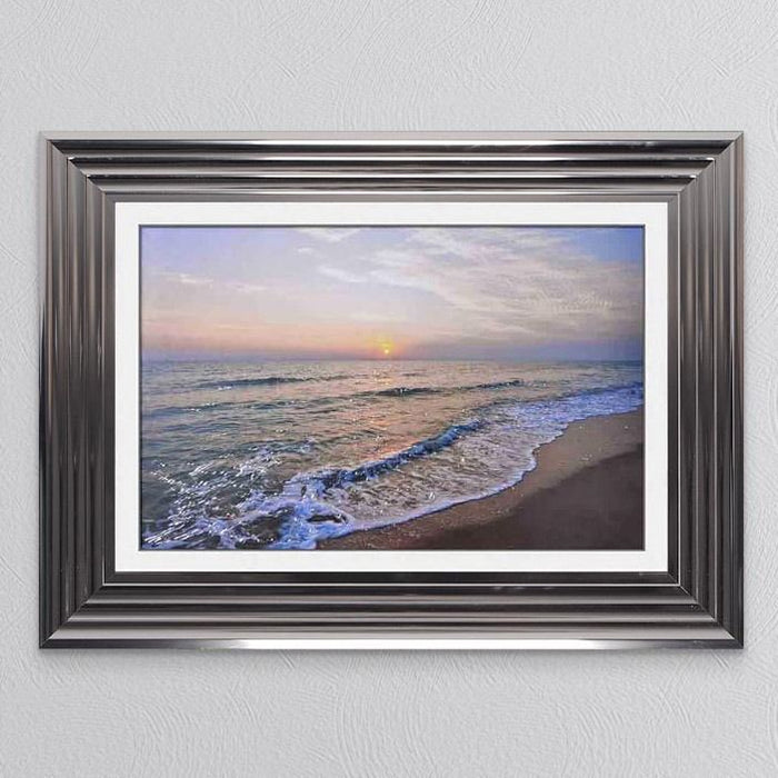 Beach Shoreline Framed Art - In Stock