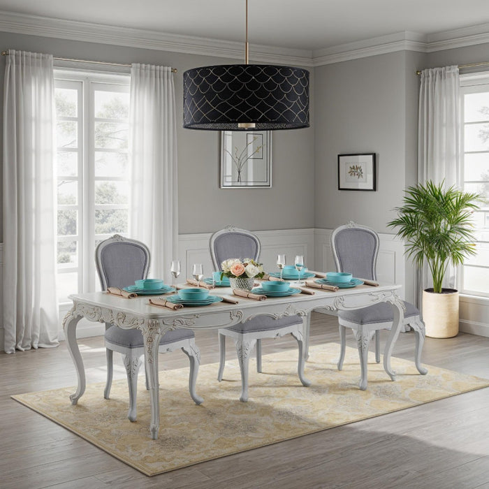Beaulieu Antique White French Carved Dining Table