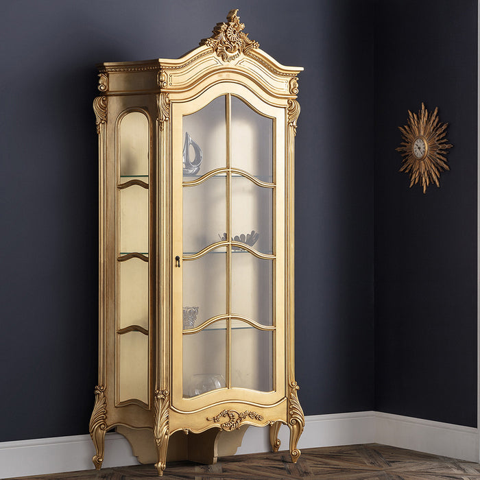 Beaulieu Gold Leaf French Display Cabinet