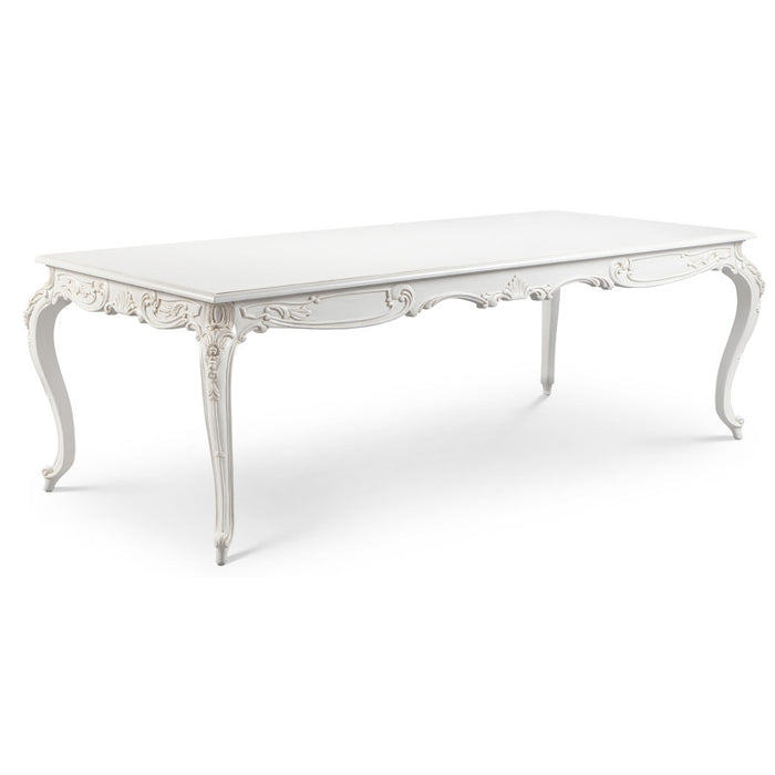 Beaulieu Antique White French Carved Dining Table