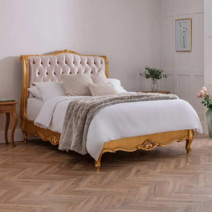 Beaulieu Gold Painted French Bed