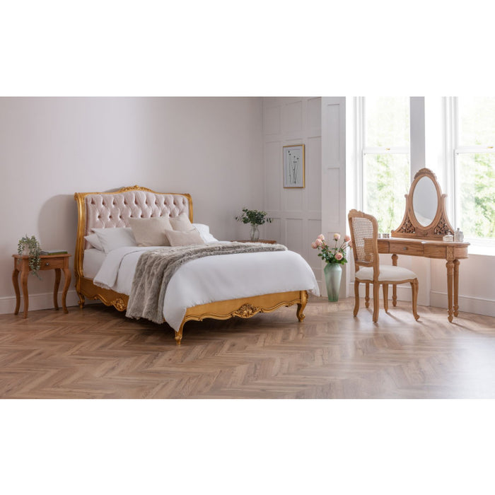Villeneuve Oak French Rattan Back Dining / Bedroom Chair