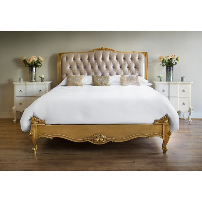 Beaulieu Gold Painted French Bed