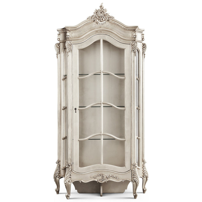 Beaulieu Silver French Glazed Display Cabinet