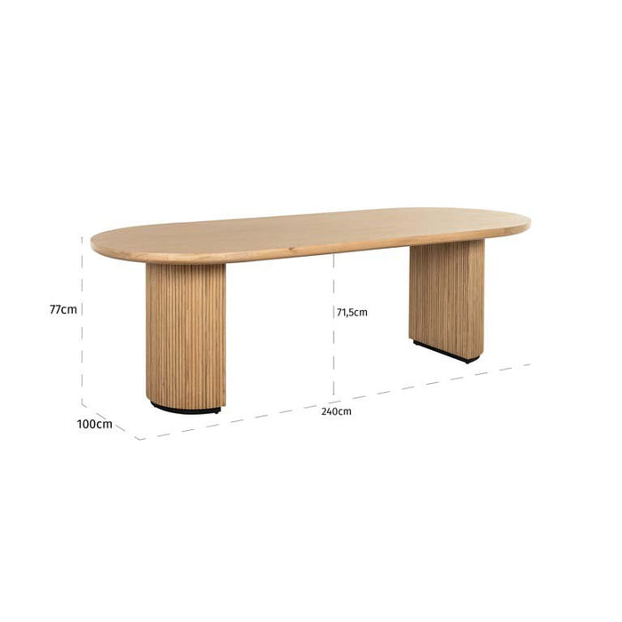 Belfort Dining Table - Natural Oak