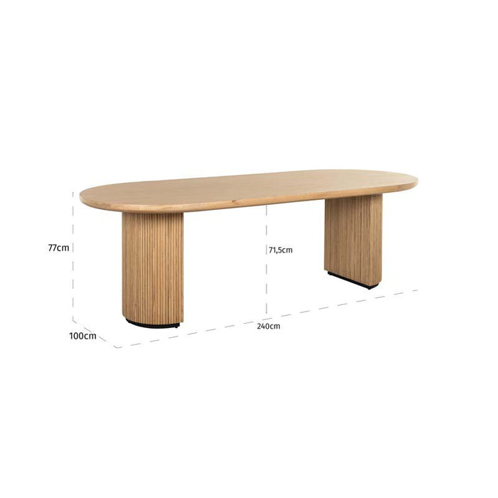 Belfort Dining Table - Natural Oak