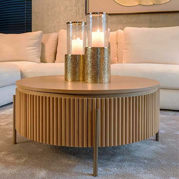 Belfort Natural Oak Round Coffee Table