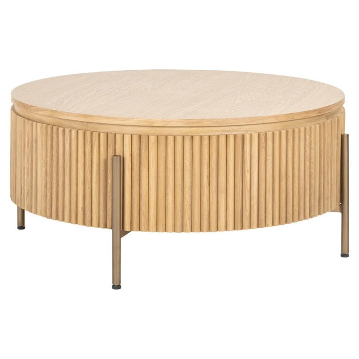 Belfort Natural Oak Round Coffee Table