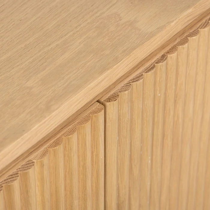 Belfort Natural Oak 4 Door TV Cabinet
