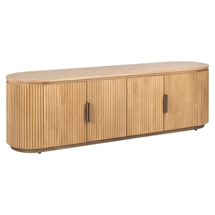 Belfort Natural Oak 4 Door TV Cabinet