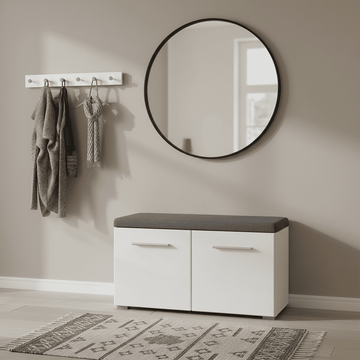 Amos Mann White Gloss Hallway Storage
