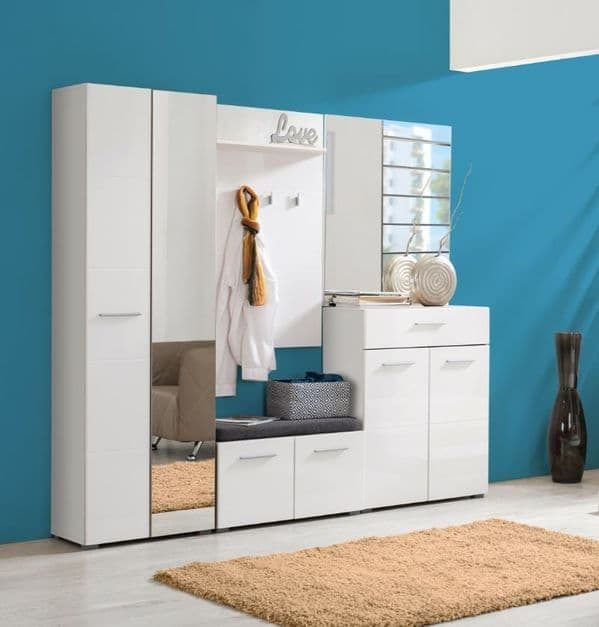 White Gloss Hallway Storage