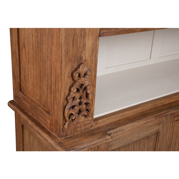 Louis French Large Bookcase with Cupboard