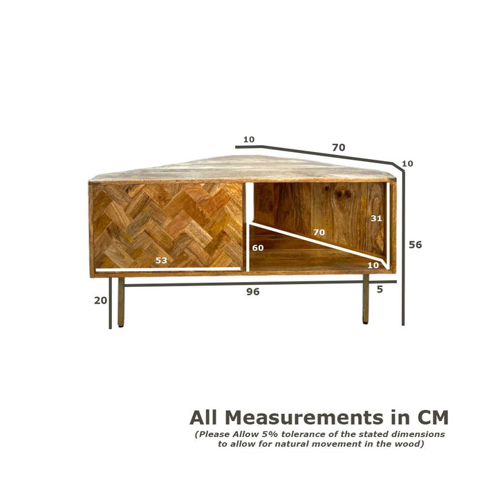 Block Mango 110cm Corner TV Unit - Due 20th October