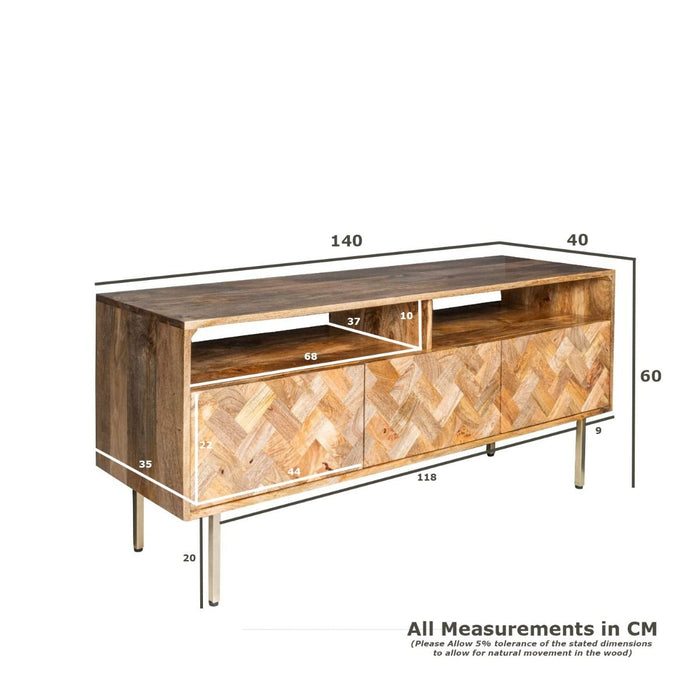 Block Mango 140cm Media Unit - In Stock