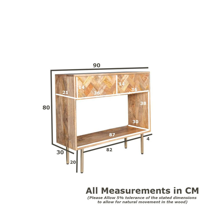 Block Light Mango 90cm Console Table - In Stock