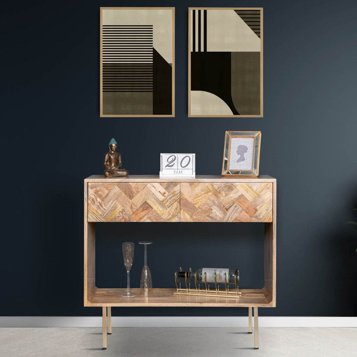 Block Light Mango 90cm Console Table - In Stock