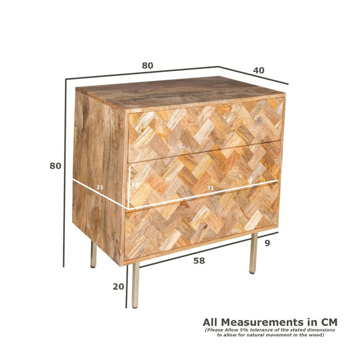 Block Mango 80cm Drawers - In Stock