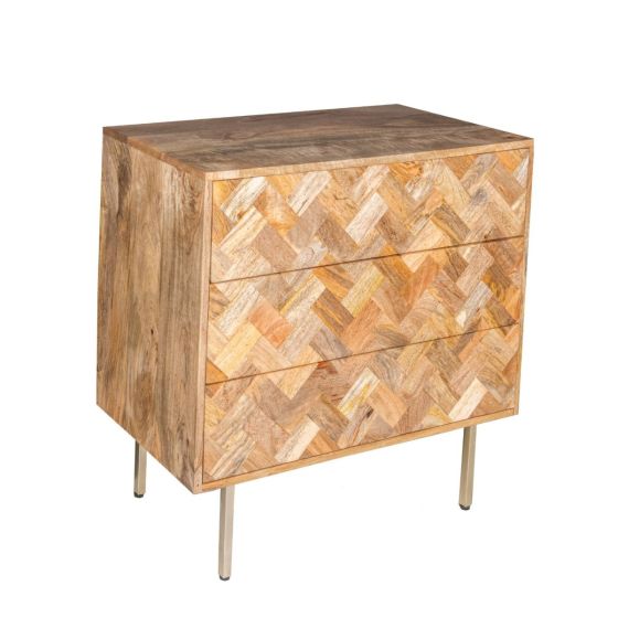 Acre & Artisan Block Light Mango Drawers (80cm)
