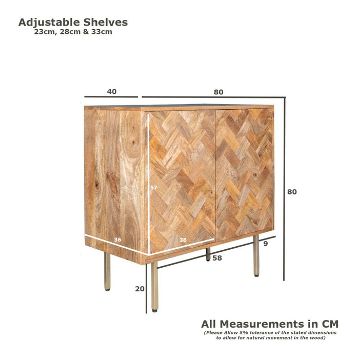 Block Mango 80cm Sideboard - In Stock