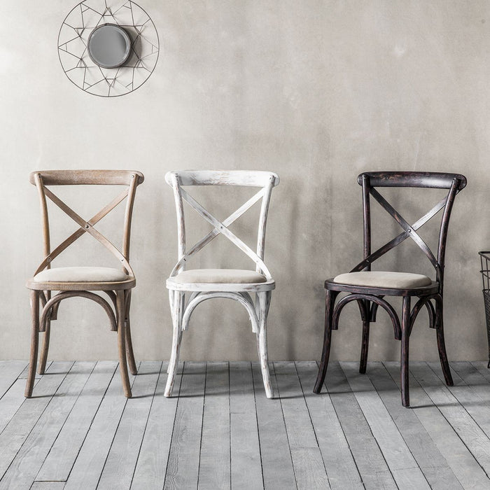 Black Cross-Back Dining Chair (2pk)
