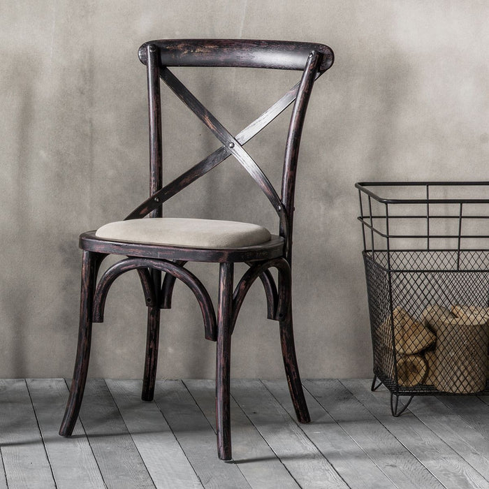 Black Cross-Back Dining Chair (2pk)