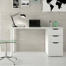 Artic White Desk With 3-Drawers