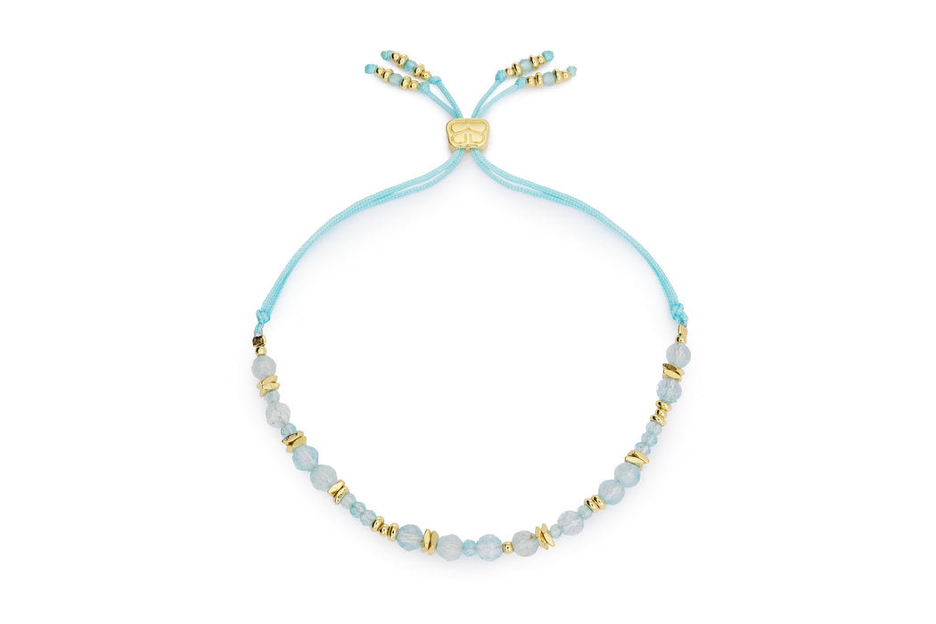 Moala Gold & Blue Topaz Stacking Bracelets