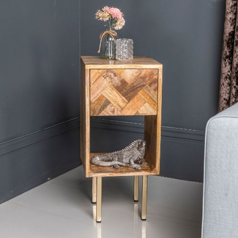 Block Light Mango Side Table - In Stock