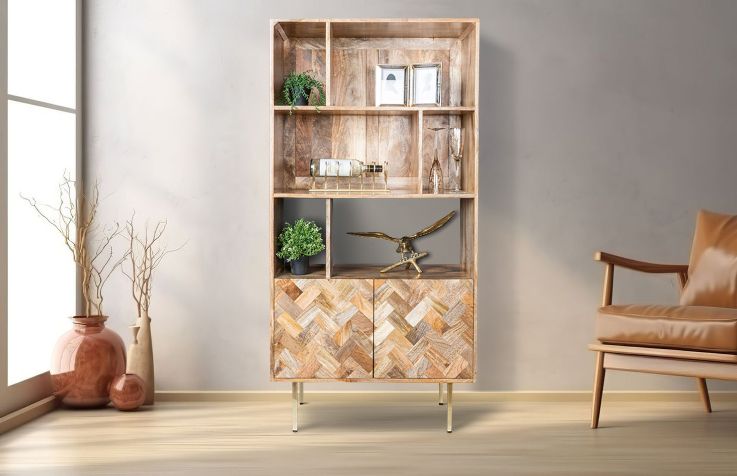 Block Light Mango 80cm Bookcase - In Stock