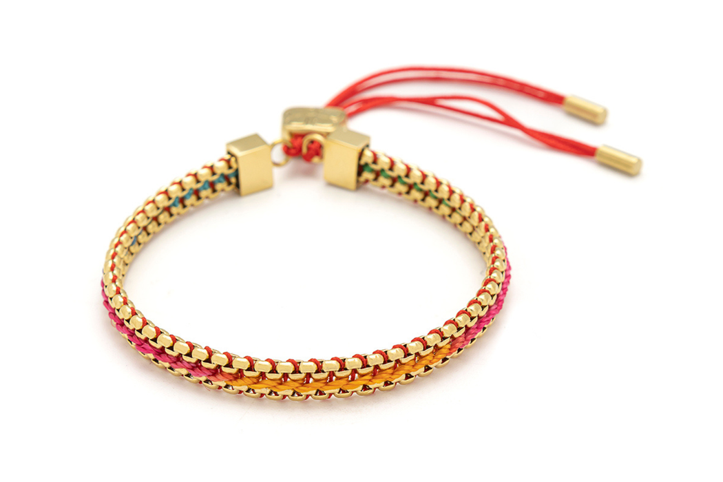 Bloom Tropical Gold Woven Friendship Bracelet