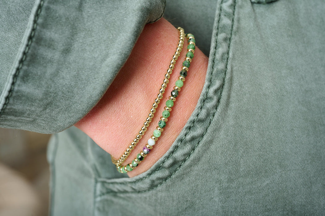 Bluebell Gold & Ruby Zoisite Bracelet