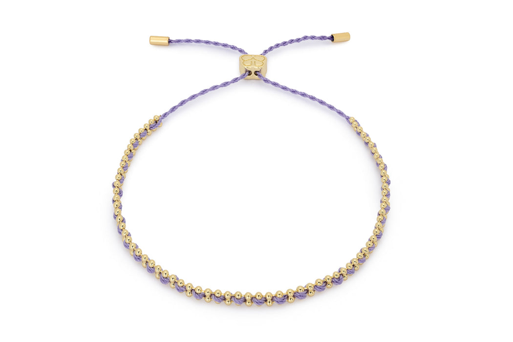 Braid Gold & Lilac Woven Bracelet