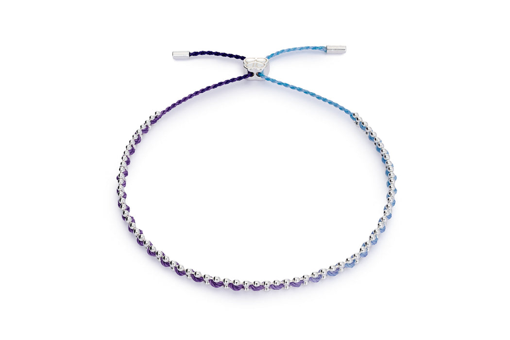 Braid Midnight Silver Woven Bracelet