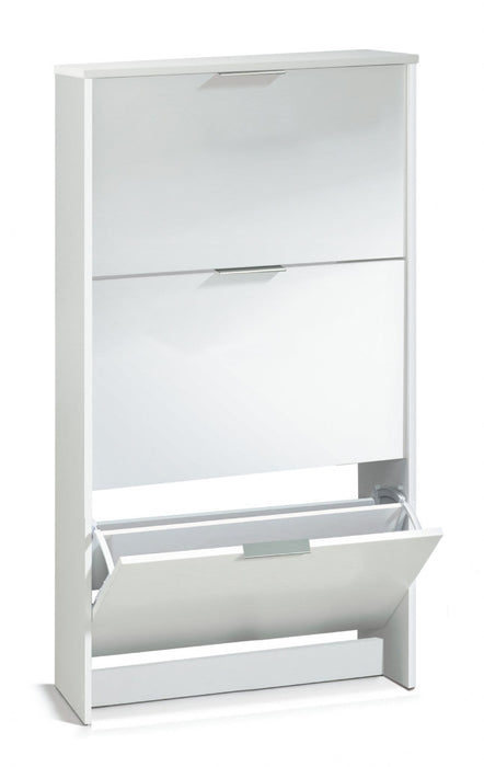 Matt White 3-Drawer Shoe Cabinet
