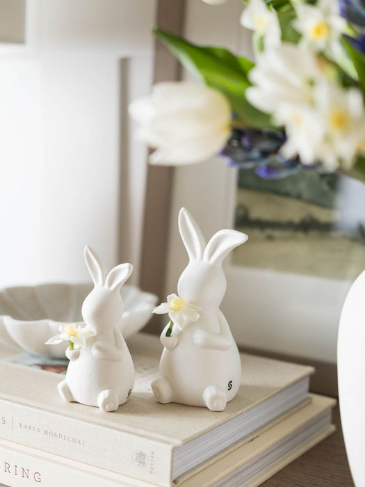 Bertha White Ceramic Bunnies