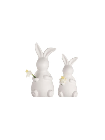 Bertha White Ceramic Bunnies