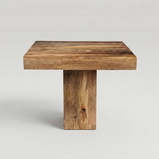 Acre & Artisan Light Solid Wood 90Cm Cube Dining Table