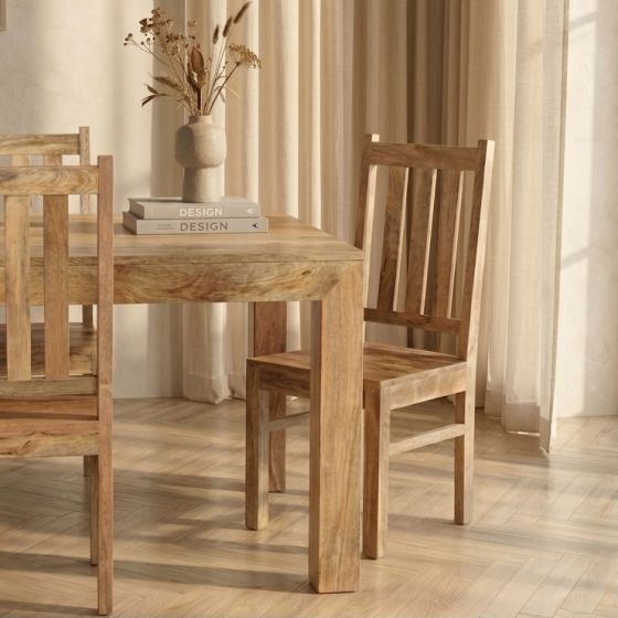 Acre & Artisan Light Solid Wood Dining Chair