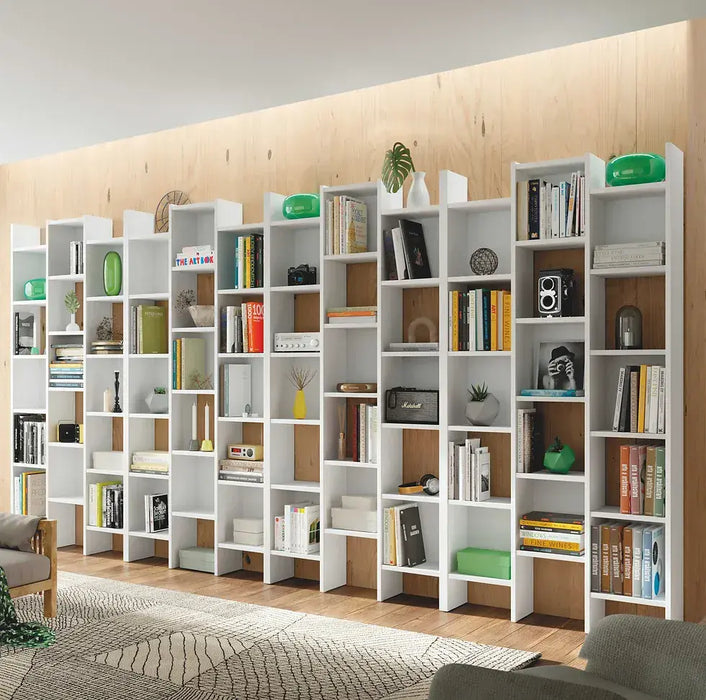 White Gloss Triple Bookcase